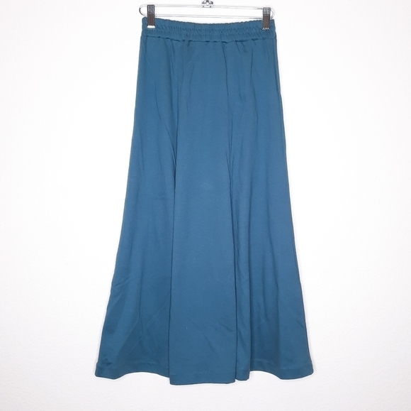 Peruvian Connection Teal Pima Cotton Top & Skirt Set XS - Picture 6 of 7